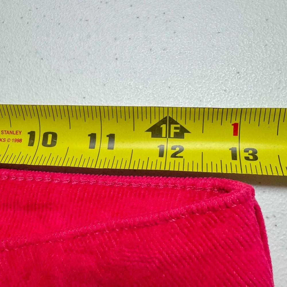 Gap Stretch Jegging Pants Girls 14‎ Regular Red Corduroy Skinny Mid Rise Denim